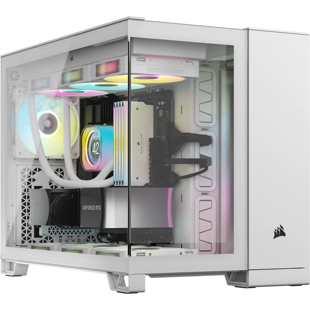 Vỏ máy tính Corsair 2500X TG Mid-Tower White (CC-9011266-WW)