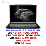 Laptop MSI Creator M16 A12UC 291VN 