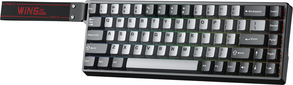 Bàn phím AULA WIN68HE PRO có dây (Xám đậm + Xám nhạt/ Xingyi Magnetic switch - Rapid trigger) WIN68HE06