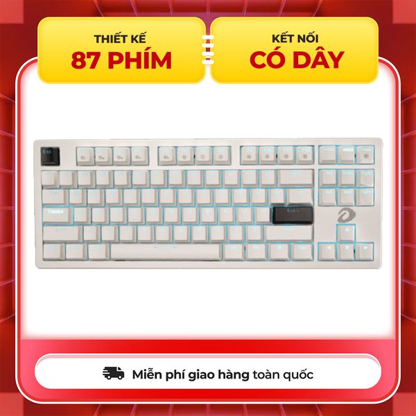  Bàn phím DareU EK87V2 White Brown Switch 