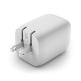  Bộ sạc nhanh Belkin 65W, 2 cổng USB-C, PD 3.0 PPS GaN, màu trắng Belkin 