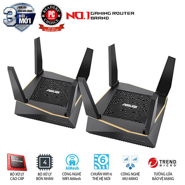  Thiết Bị mạng AiMesh AX6100 WiFi System ( RT-AX92U 2 Pack ) 