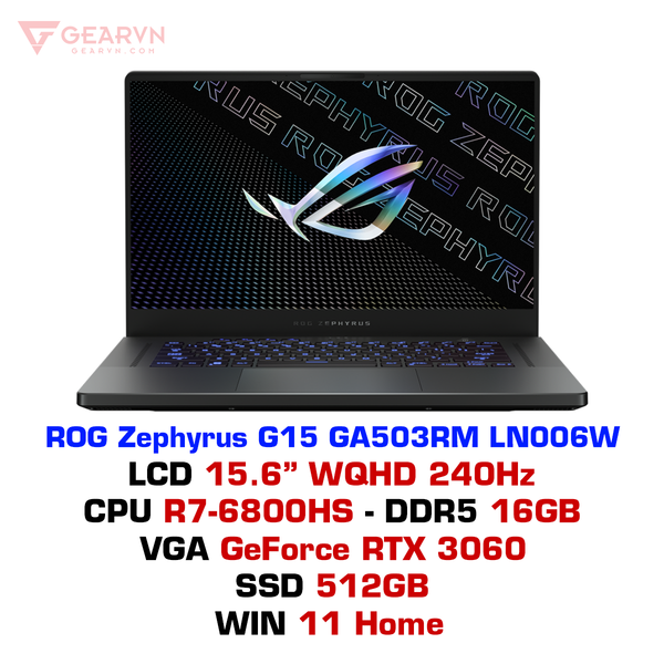  Laptop gaming ASUS ROG Zephyrus G15 GA503RM LN006W 