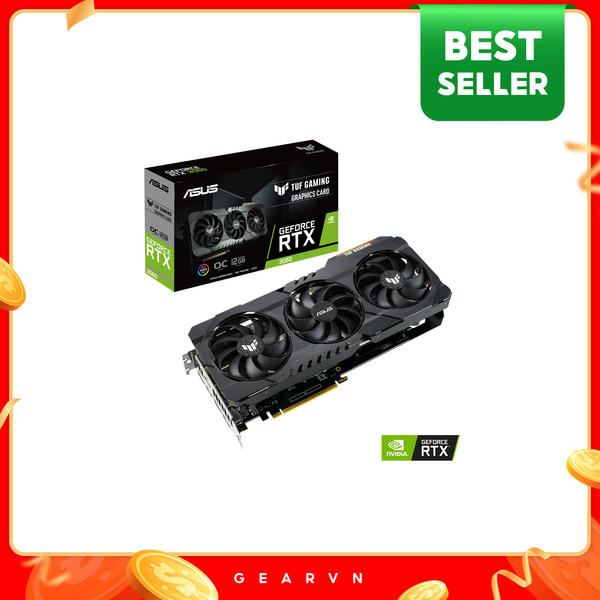  Card màn hình ASUS TUF Gaming GeForce RTX 3060 OC Edition 12GB V2 (TUF-RTX3060-O12G-V2-GAMING) 