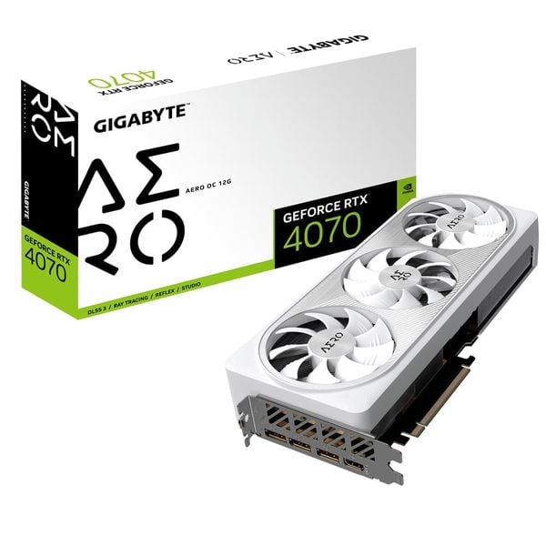  Card màn hình GIGABYTE GeForce RTX 4070 AERO OC 12GB (GV-N4070AERO OC-12GD) 