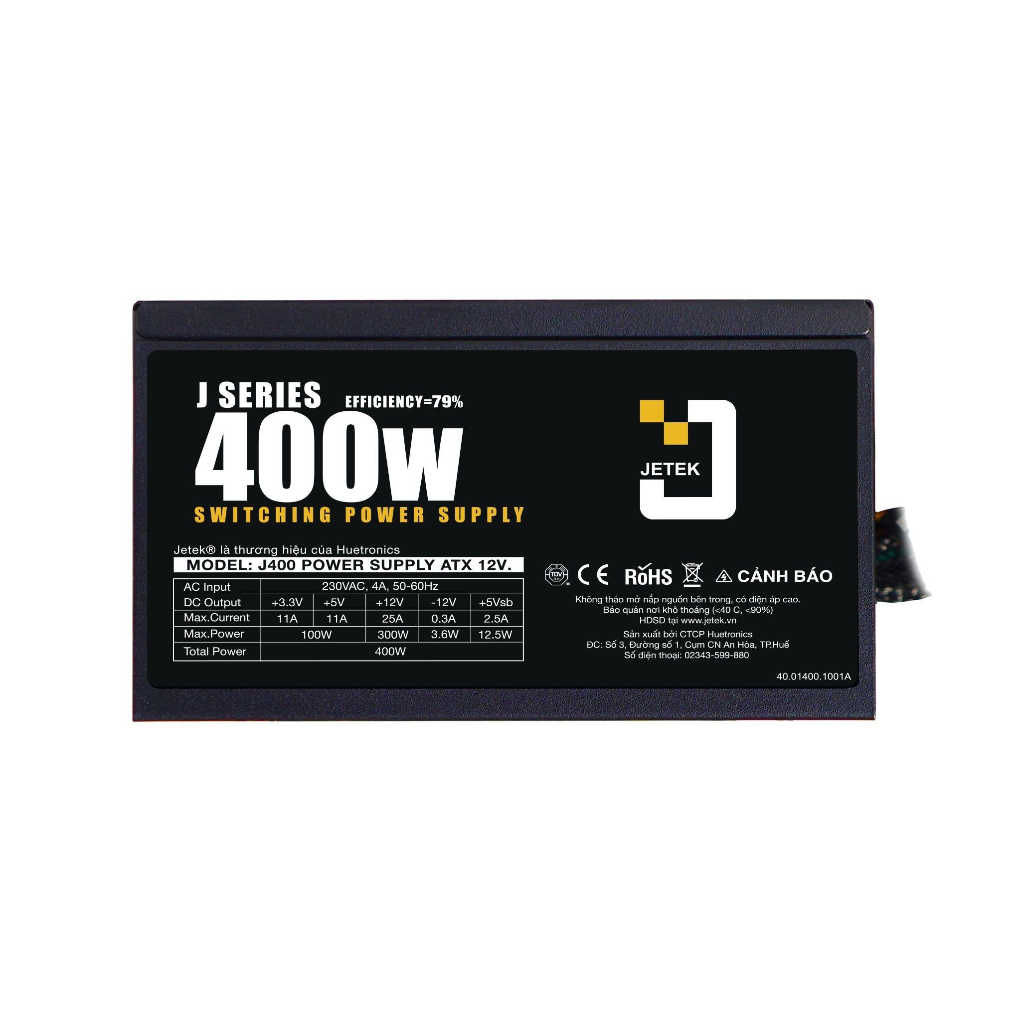 Nguồn máy tính Jetek J400 (400W)