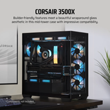  Vỏ máy tính Corsair 3500X TG Mid Tower Black (CC-9011276-WW) 