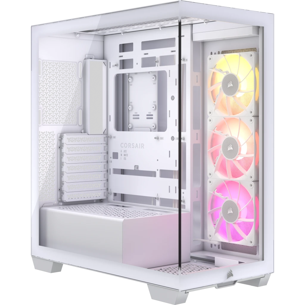 Vỏ máy tính Corsair iCUE LINK 3500X TG Mid Tower White (CC-9011281-WW)