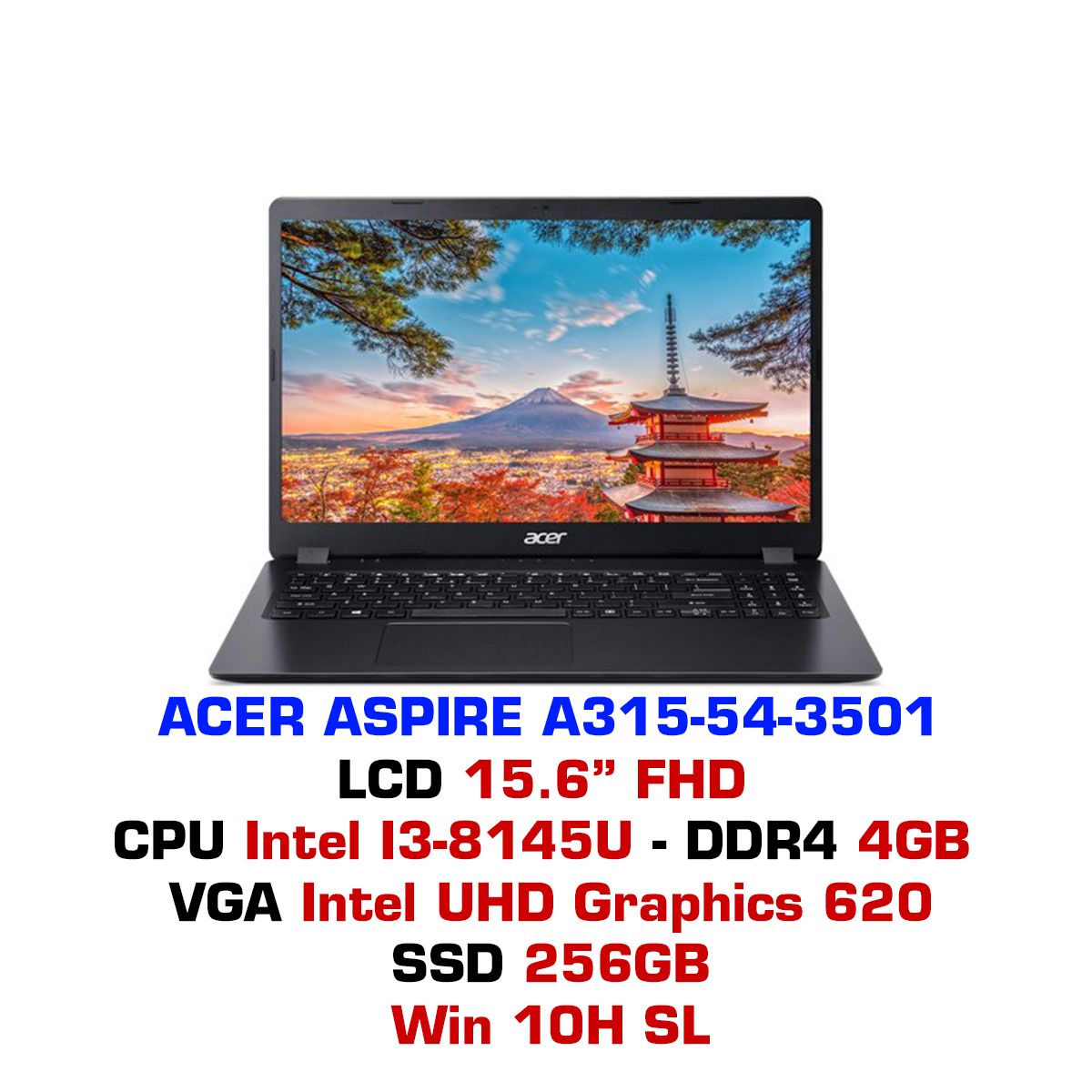 Laptop Acer Aspire A315-54-3501 - I3-8145U – GEARVN.COM