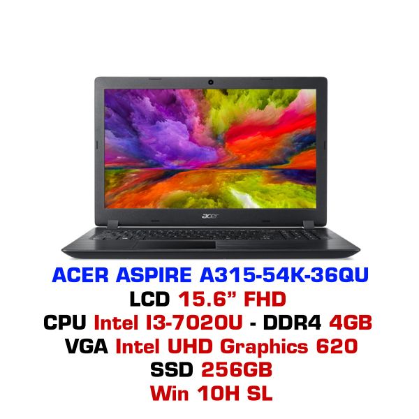  Laptop Acer Aspire A315-54K 36QU (ĐEN) 