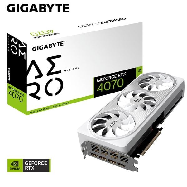 Card màn hình GIGABYTE GeForce RTX 4070 AERO OC 12GB (GV-N4070AERO OC-12GD)
