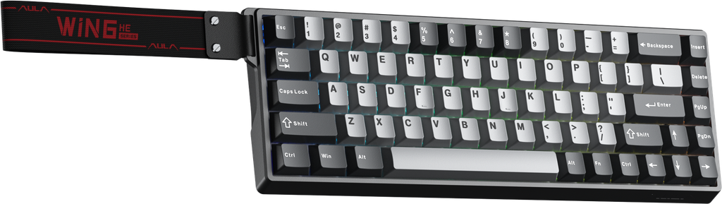 Bàn phím AULA WIN68HE PRO có dây (Xám đậm + Xám nhạt/ Xingyi Magnetic switch - Rapid trigger) WIN68HE06