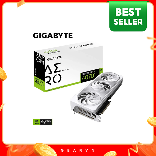  Card màn hình GIGABYTE GeForce RTX 4070 Ti AERO OC 12GB (GV-N407TAERO OC-12GD) 