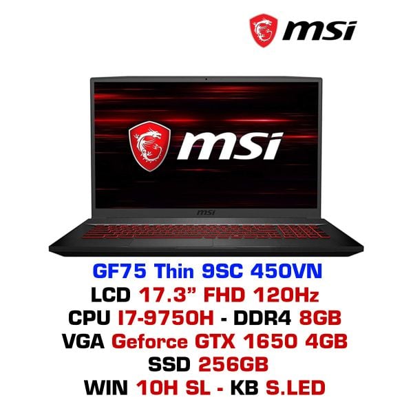  Laptop Gaming MSI GF75 Thin 9SC 450VN 