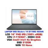  Laptop MSI Modern 14 B11MOU 460VN 