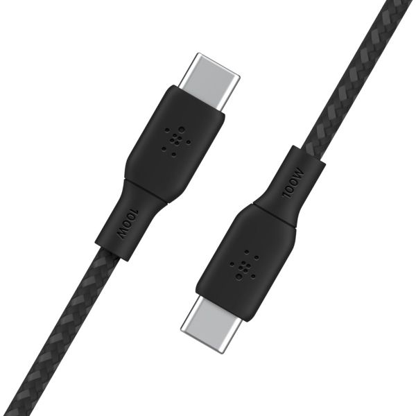  Cáp USB Type C - C, 2 mét, vỏ dù, công suất 100w, màu đen Belkin 