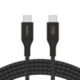  Cáp Belkin USB Type C - C PD3.1, 2 mét, vỏ dù, công suất 240W with Dual E-Marker màu đen 