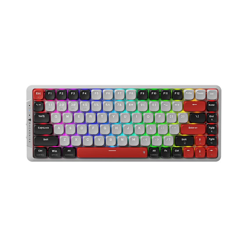 Bàn Phím Machenike Air50 - B84W Red White Tri - Mode Red Switch