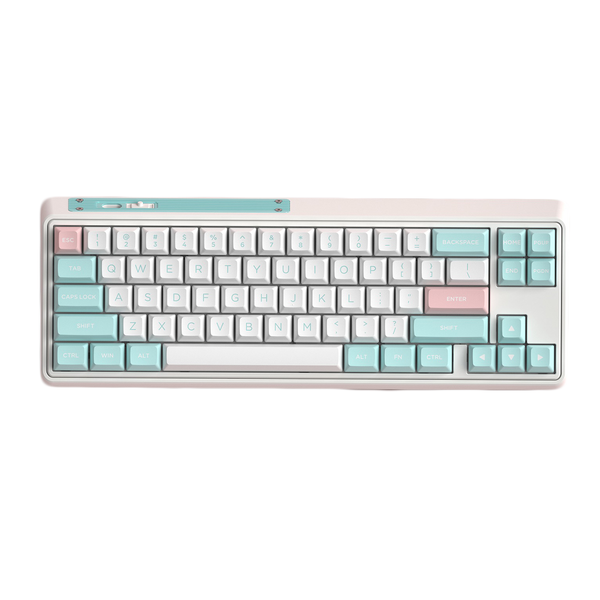 Bàn phím cơ FL-Esports CMK68SAM 3 Mode Wireless Marshmallow Gateron Pro White switch