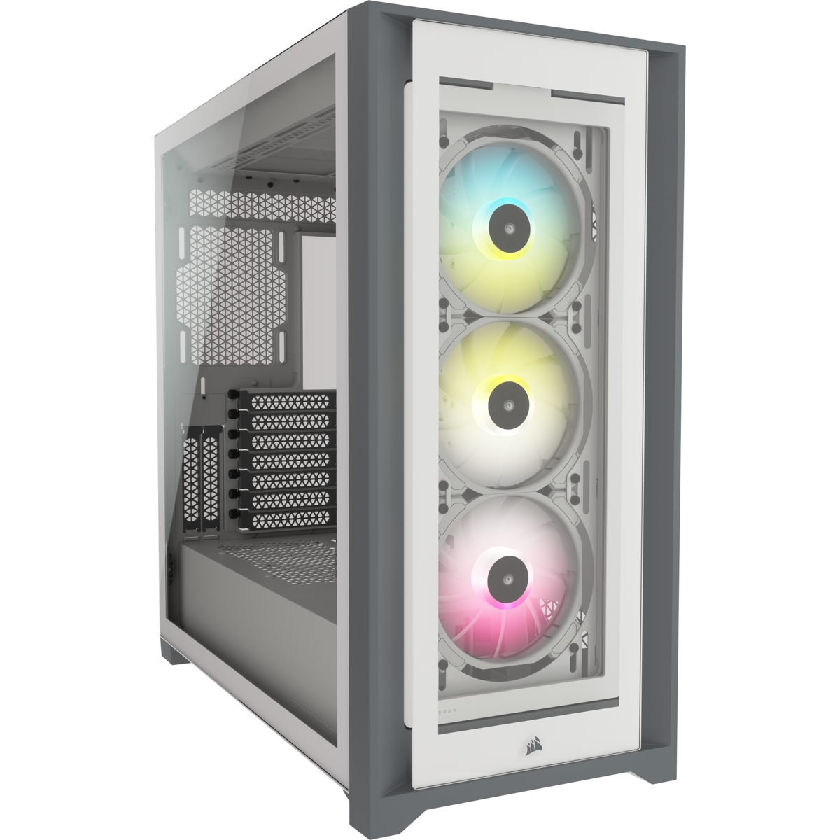 Vỏ máy tính Corsair iCUE 5000X RGB TG White (CC-9011213-WW)