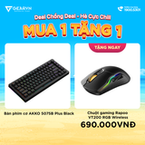  Bàn phím cơ AKKO 5075B Plus Black Akko Switch v3 Cream Yellow Pro 