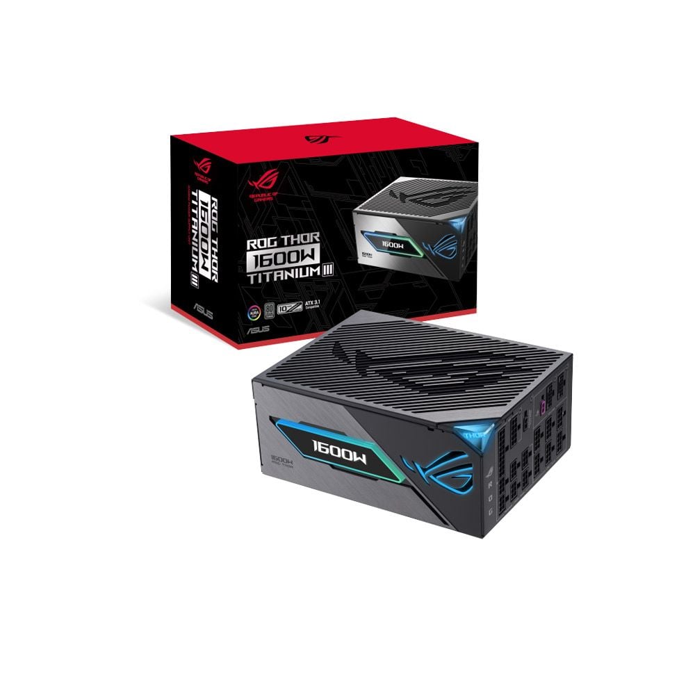 Nguồn ASUS ROG THOR 1600T3 ATX 3.1, PCIe 5.0, 80 Plus Titanium, Full Modular (1600W)