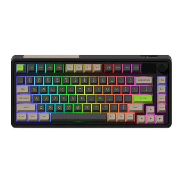 Bàn phím FL-Esports CMK75 Không dây Desert Grey Blue FLCMMK Ice Violet