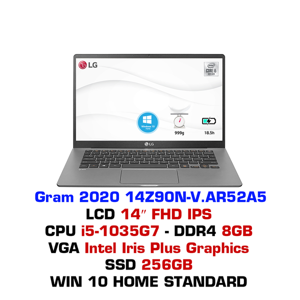  Laptop LG Gram 2020 14Z90N V.AR52A5 