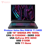  Laptop gaming Acer Predator Helios Neo PHN16 71 54CD 