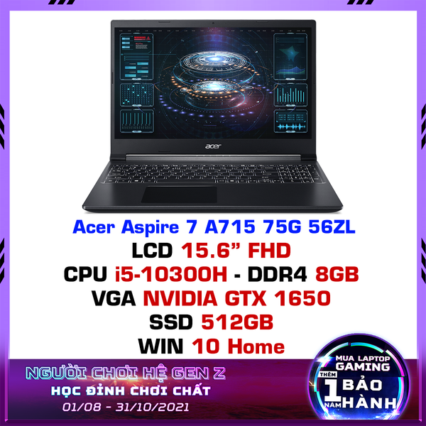  Laptop Gaming Acer Aspire 7 A715 75G 56ZL 