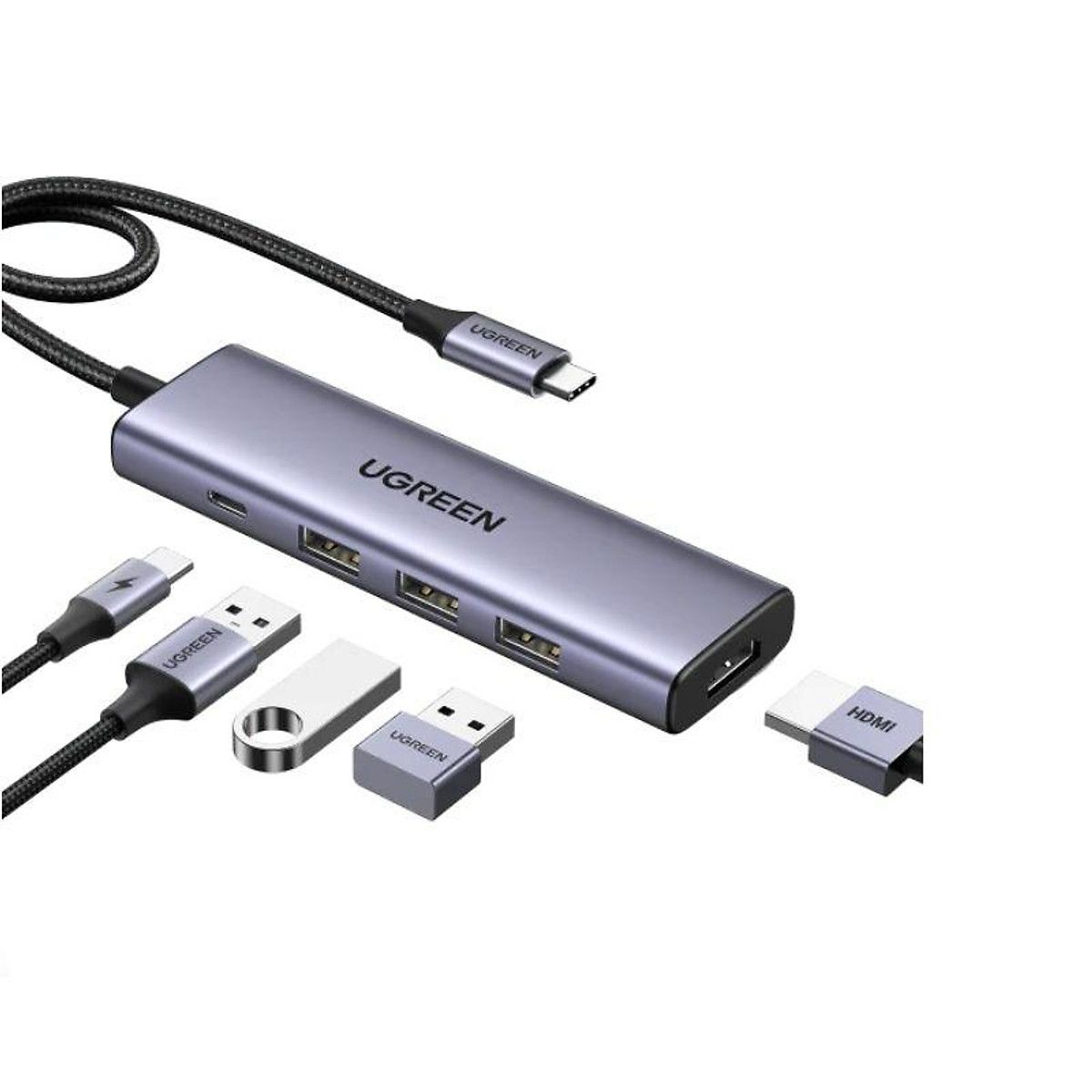 Cổng Chuyển Đổi Usb C Ugreen 5 In 1 Cm511 15596