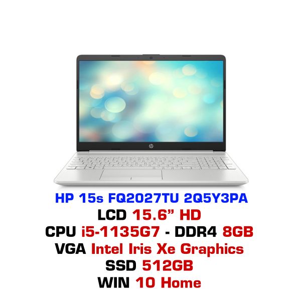  Laptop HP 15s FQ2027TU 2Q5Y3PA 