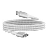  Cáp Belkin USB Type C - C PD3.1, 2 mét, vỏ dù, công suất 240W with Dual E-Marker màu trắng 