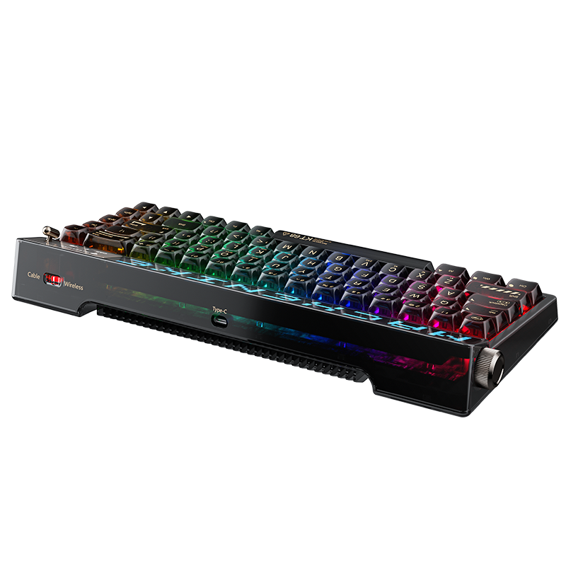 Bàn phím Machenike KT68 Pro Black Gateron North Pole 2.0 Yellow switch