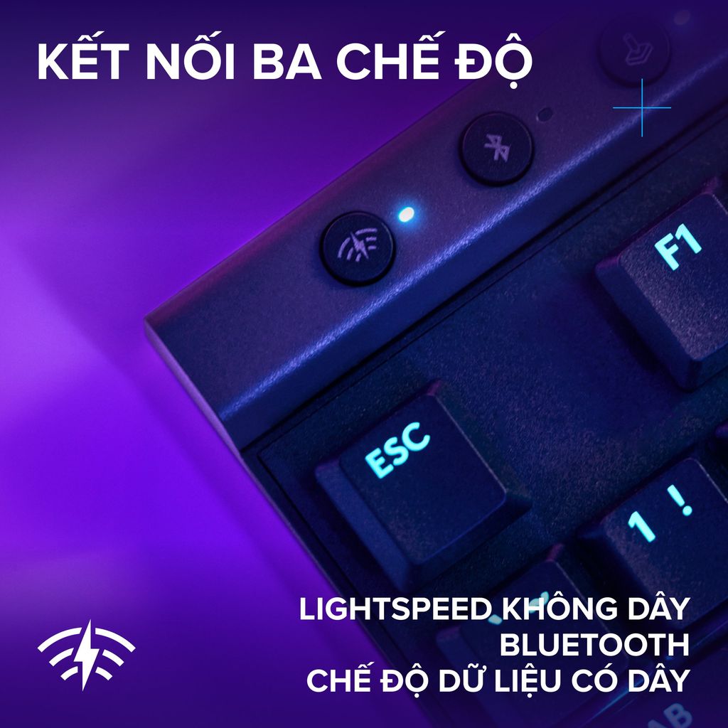 GEARVN - Bàn phím Logitech G515 TKL Lightspeed Wireless RGB Đen