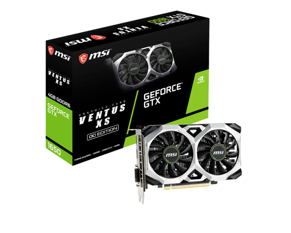 Card màn hình MSI GeForce GTX 1650 Ventus XS 4GB OC V1 D6