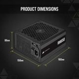  Nguồn máy tính Corsair RM650 - 80 Plus Gold - Full Modular (650W) (CP-9020233-NA) 