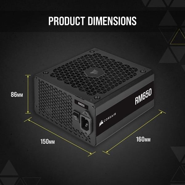  Nguồn máy tính Corsair RM650 - 80 Plus Gold - Full Modular (650W) (CP-9020233-NA) 