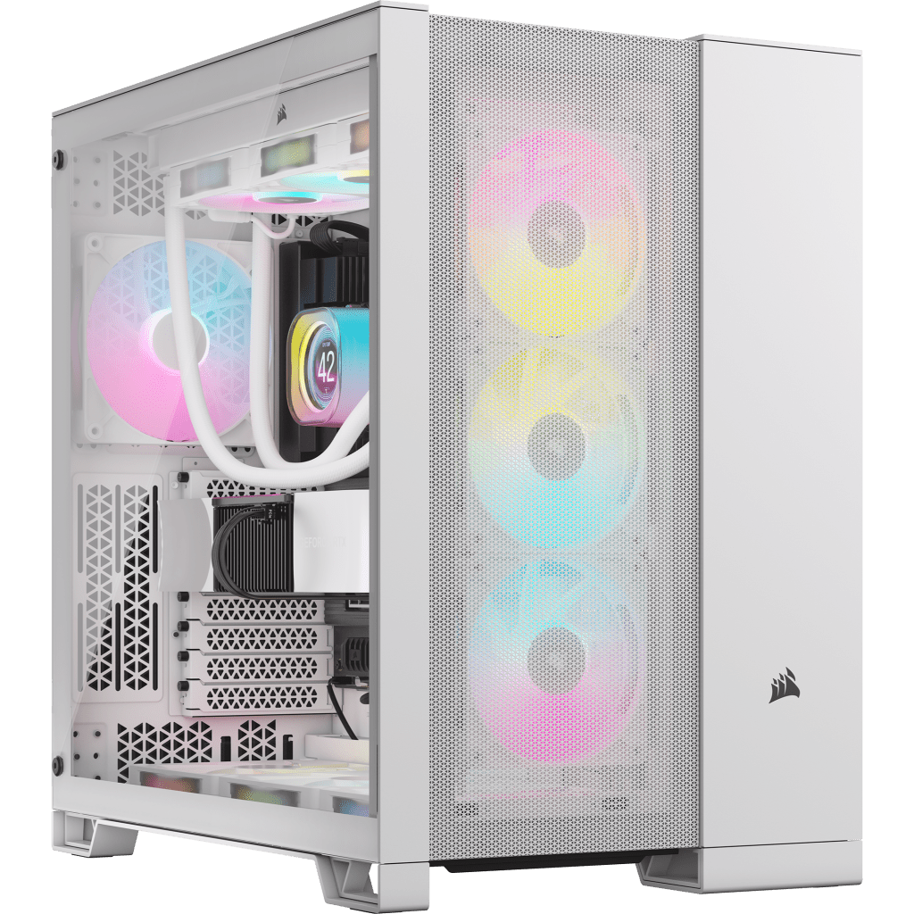 Vỏ máy tính Corsair 6500D Airflow TG Mid-Tower White (CC-9011260-WW)