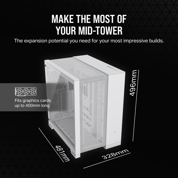  Vỏ máy tính Corsair 6500D Airflow TG Mid-Tower White (CC-9011260-WW) 