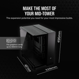  Vỏ máy tính Corsair 6500X TG Mid-Tower Black (CC-9011257-WW) 