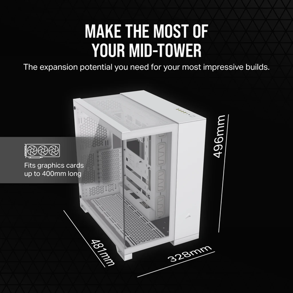  Vỏ máy tính Corsair 6500X TG Mid-Tower White (CC-9011258-WW) 