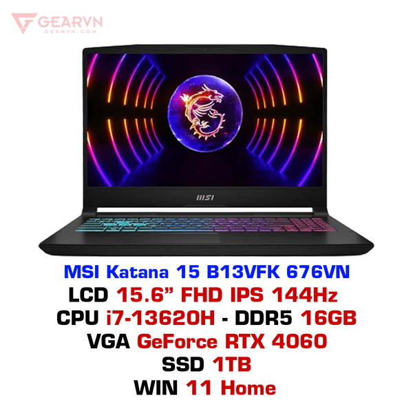  Laptop gaming MSI Katana 15 B13VFK 676VN 