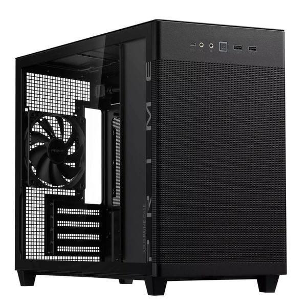  Vỏ máy tính ASUS Prime AP201 Tempered Glass M-ATX Black 