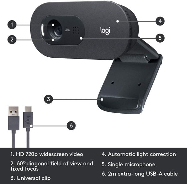  Webcam Logitech C505 