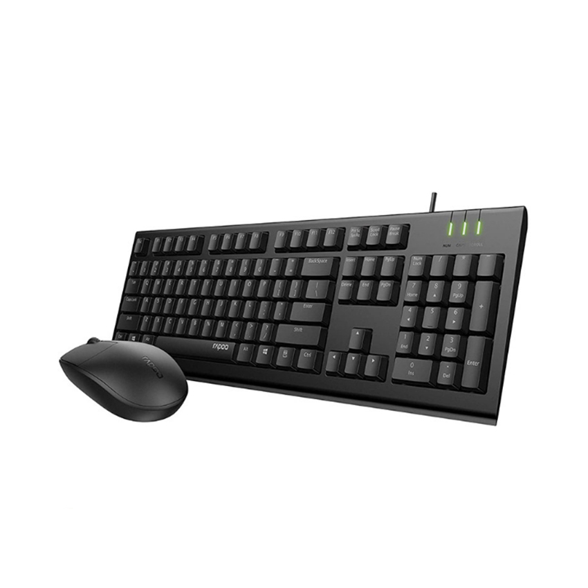  Bộ bàn phím chuột máy tính Rapoo X125SE Black 