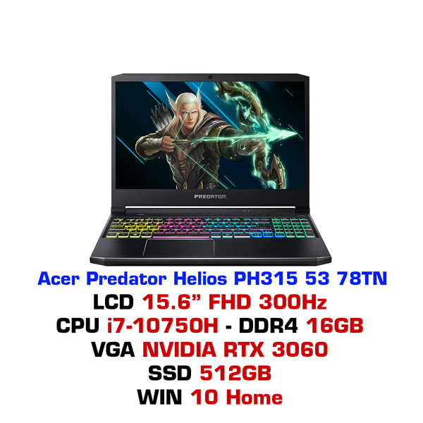  Laptop gaming Acer Predator Helios 300 PH315 53 78TN 