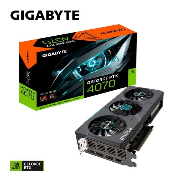 Card màn hình GIGABYTE GeForce RTX 4070 EAGLE OC 12GB (GV-N4070EAGLE OC-12GD)