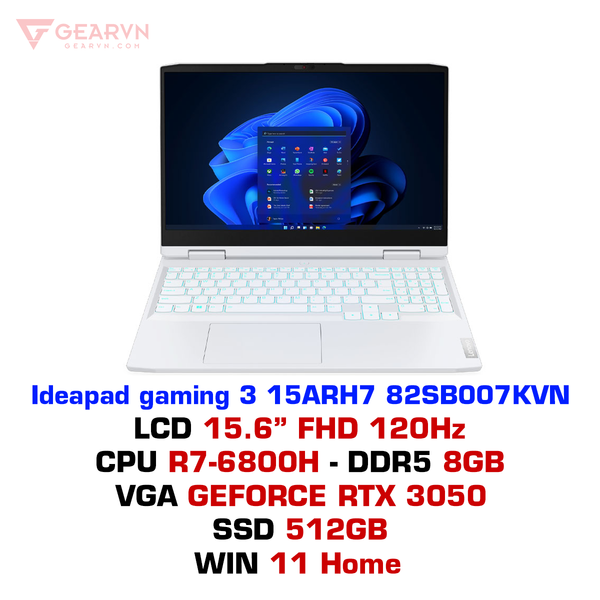  Laptop Lenovo Ideapad gaming 3 15ARH7 82SB007KVN 