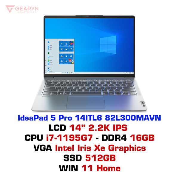  Laptop Lenovo Ideapad 5 Pro 14ITL6 82L300MAVN 